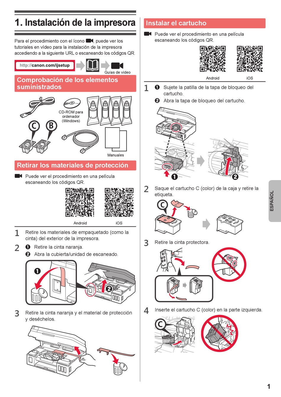 Instalación De La Impresora - Canon Pixma G4000 Series Getting Started  [Page 27] | ManualsLib