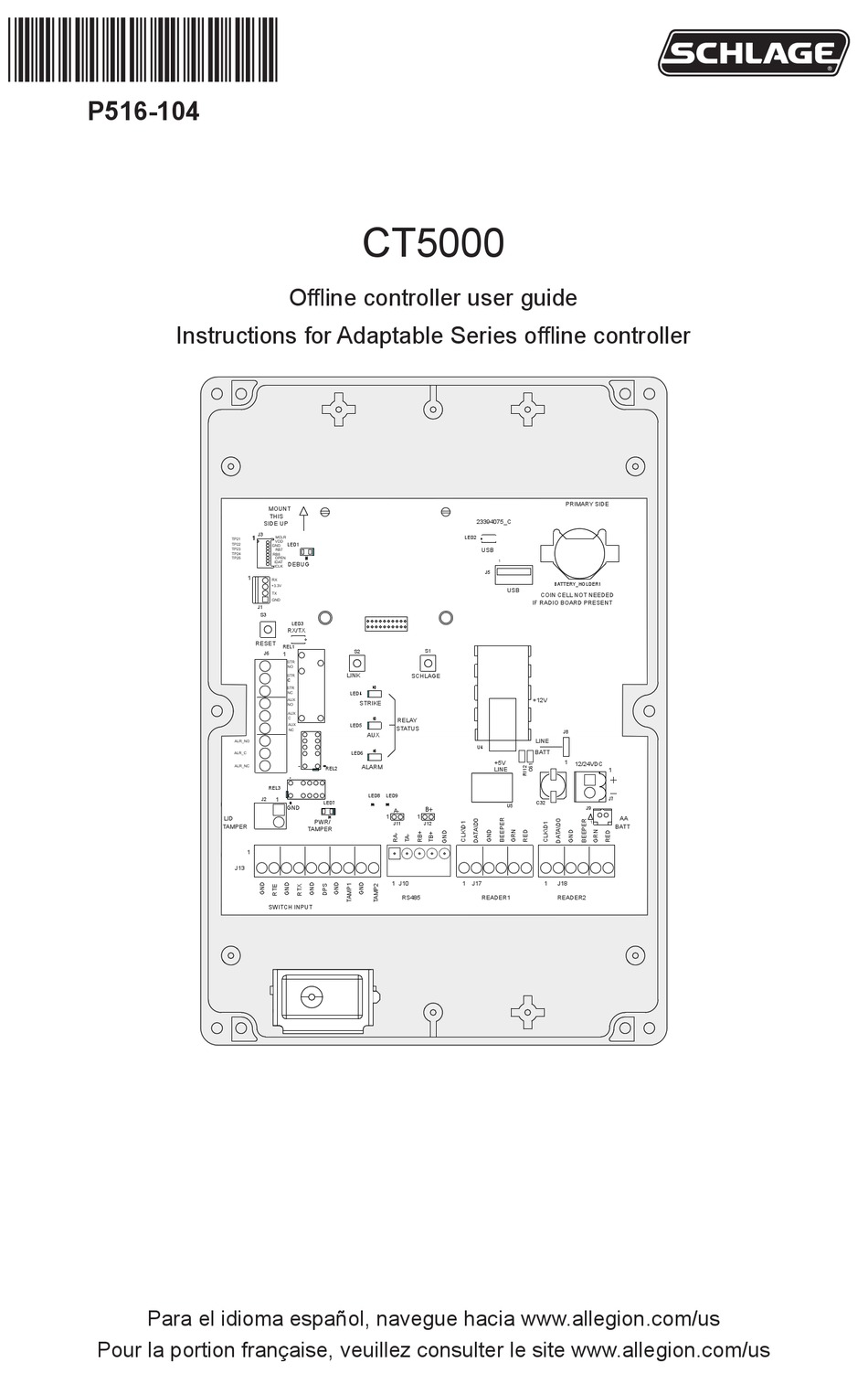 SCHLAGE CT5000 USER MANUAL Pdf Download | ManualsLib