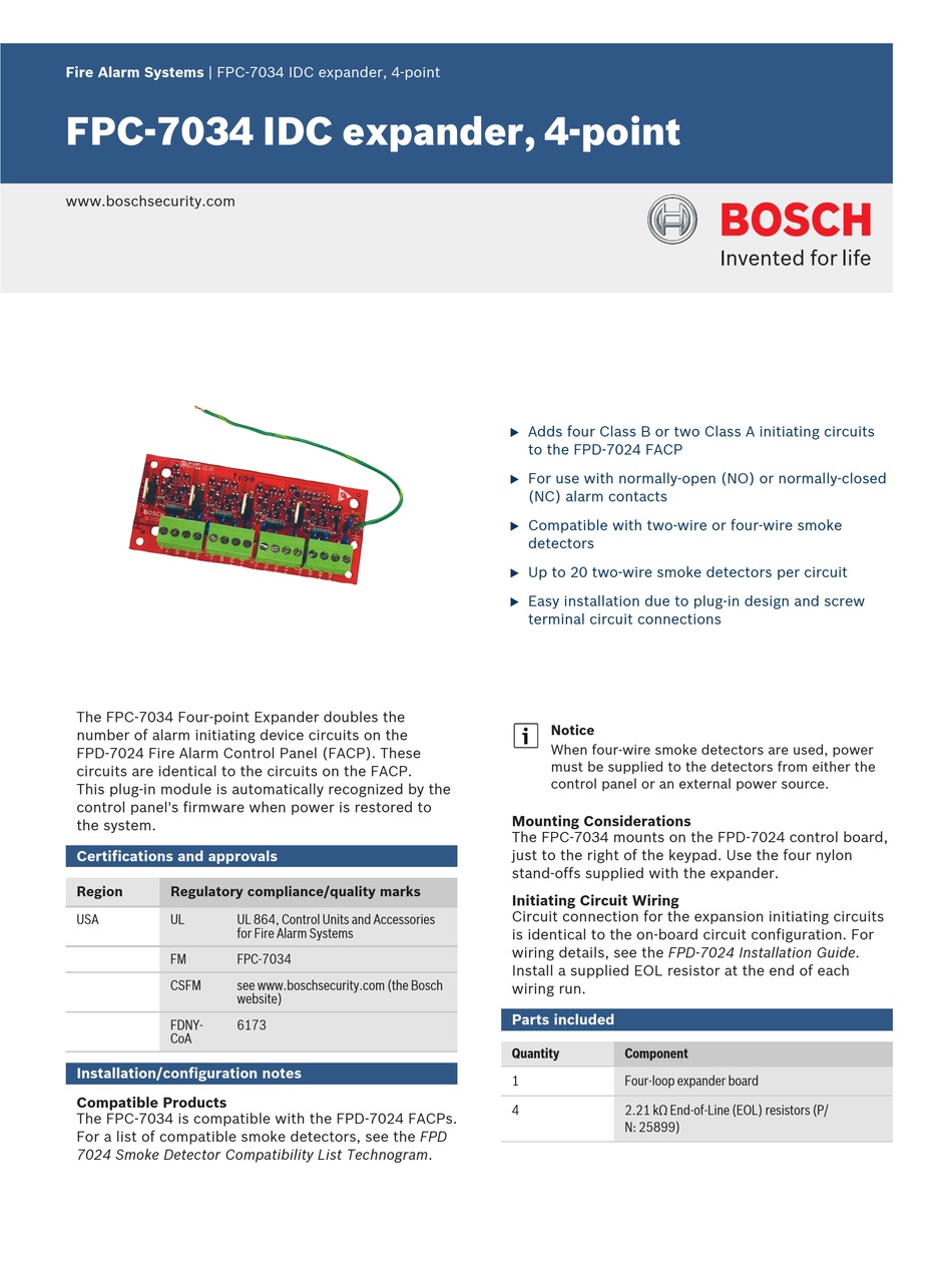 BOSCH FPC 7034 MANUAL Pdf Download ManualsLib