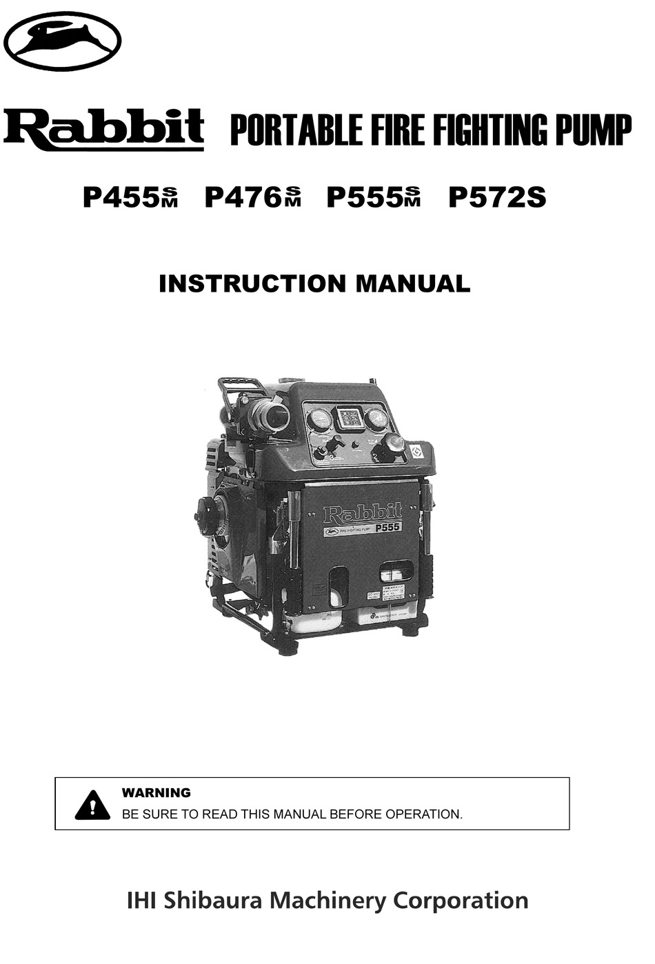 RABBIT P455SM WATER PUMP INSTRUCTION MANUAL ManualsLib