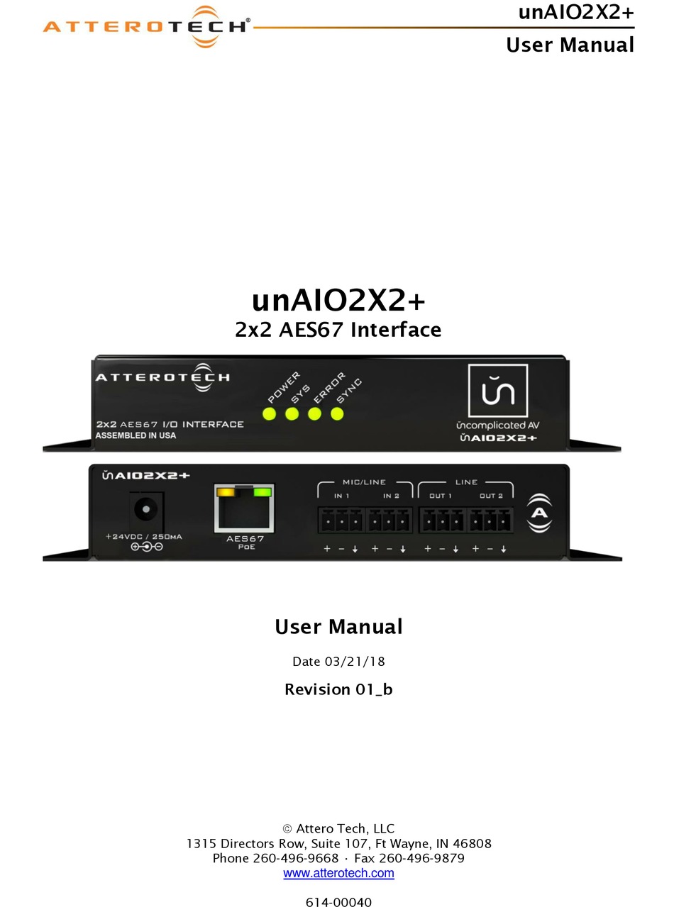 ATTERO TECH UNAIO2X2+ USER MANUAL Pdf Download | ManualsLib