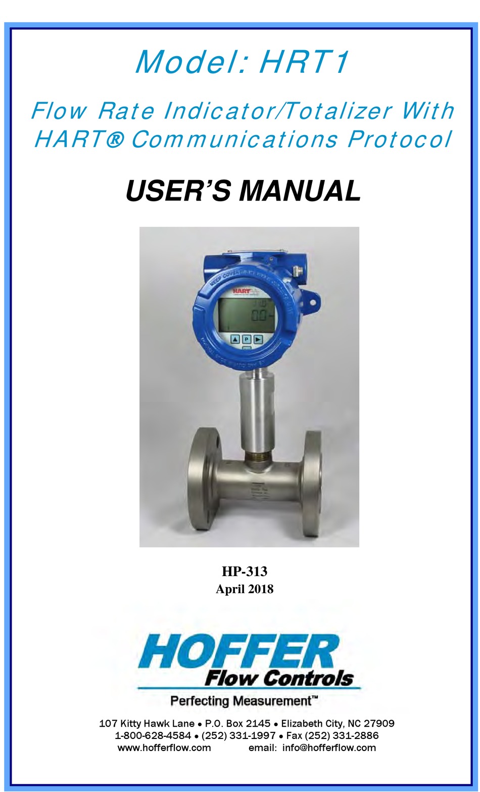 HOFFER FLOW CONTROLS HRT1 TOUCH PANEL USER MANUAL ManualsLib
