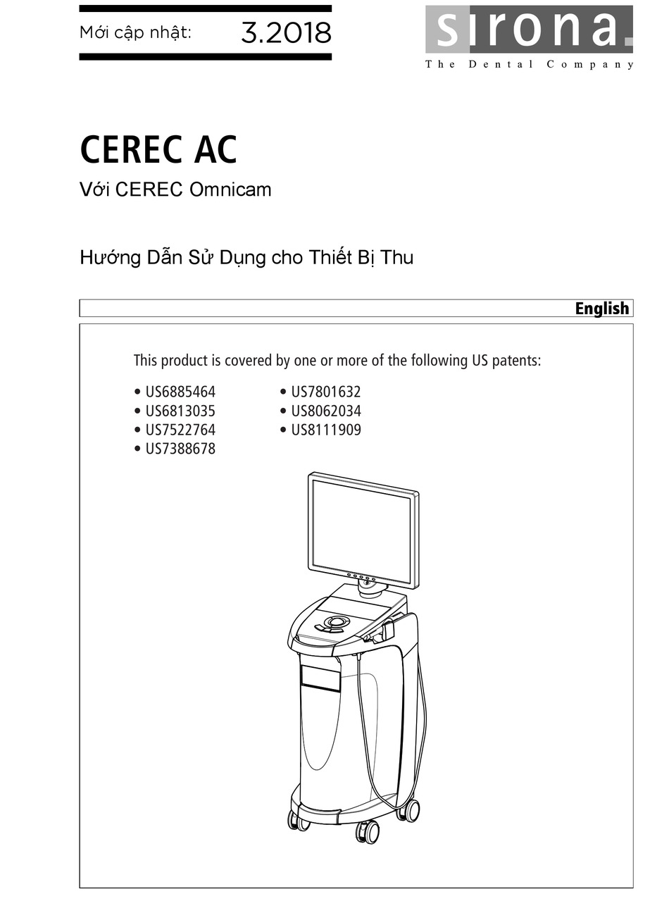 SIRONA CEREC AC OPERATING INSTRUCTIONS MANUAL Pdf Download | ManualsLib