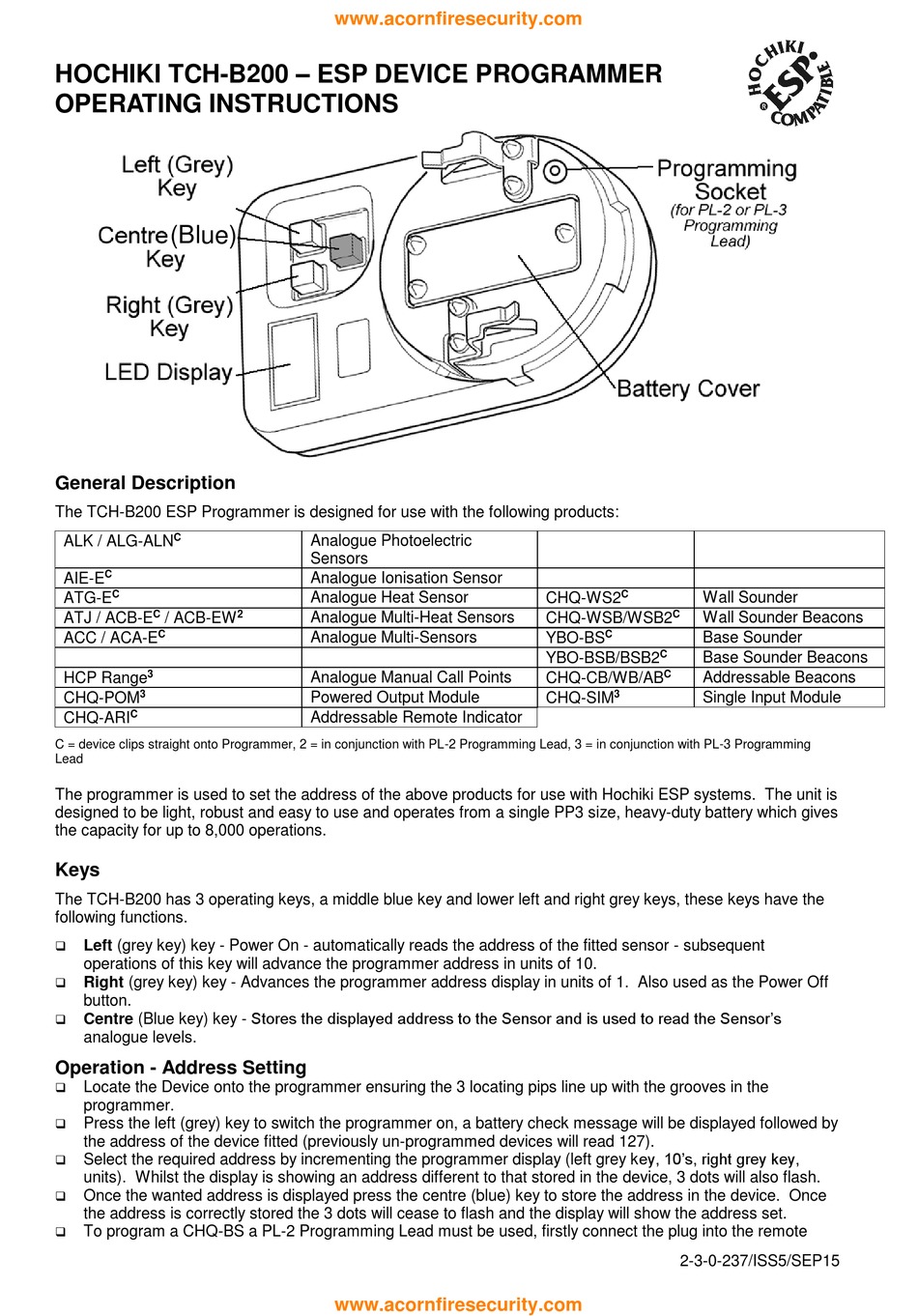 Hochiki Tch B200 Motherboard Operating Instructions Manualslib 5543