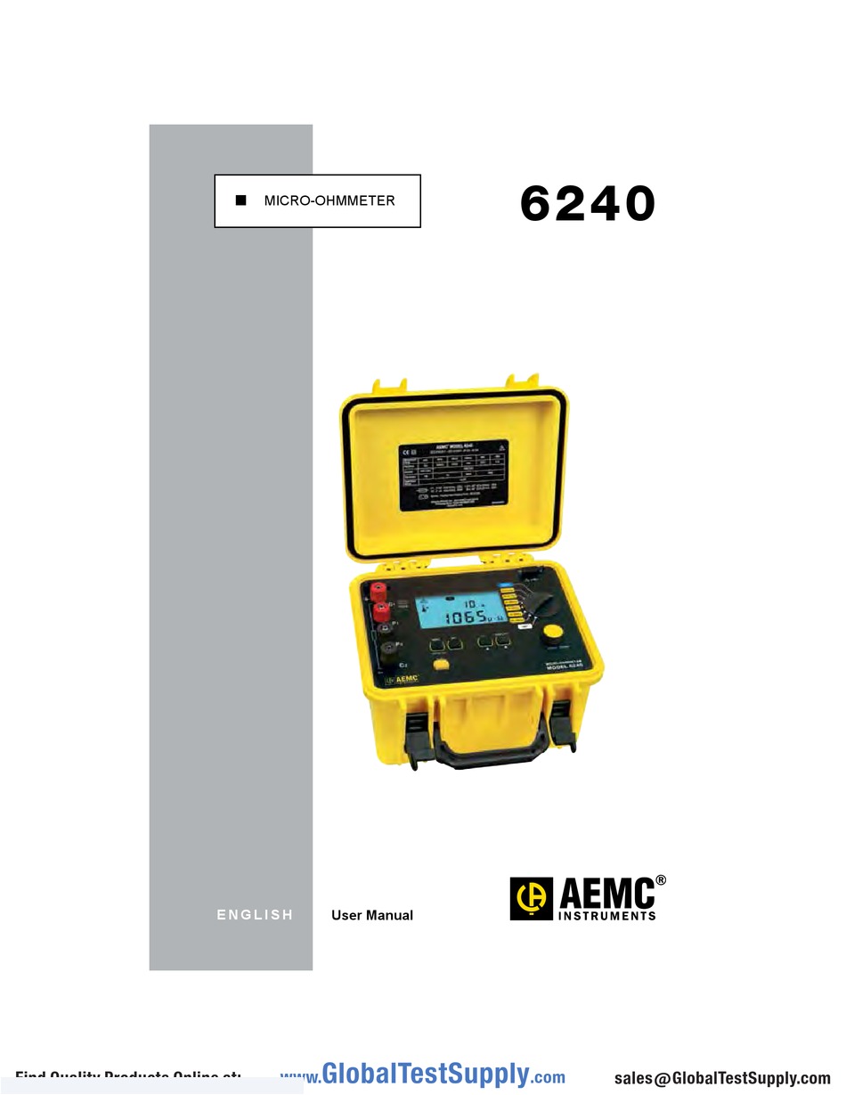 AEMC 6240 USER MANUAL Pdf Download ManualsLib
