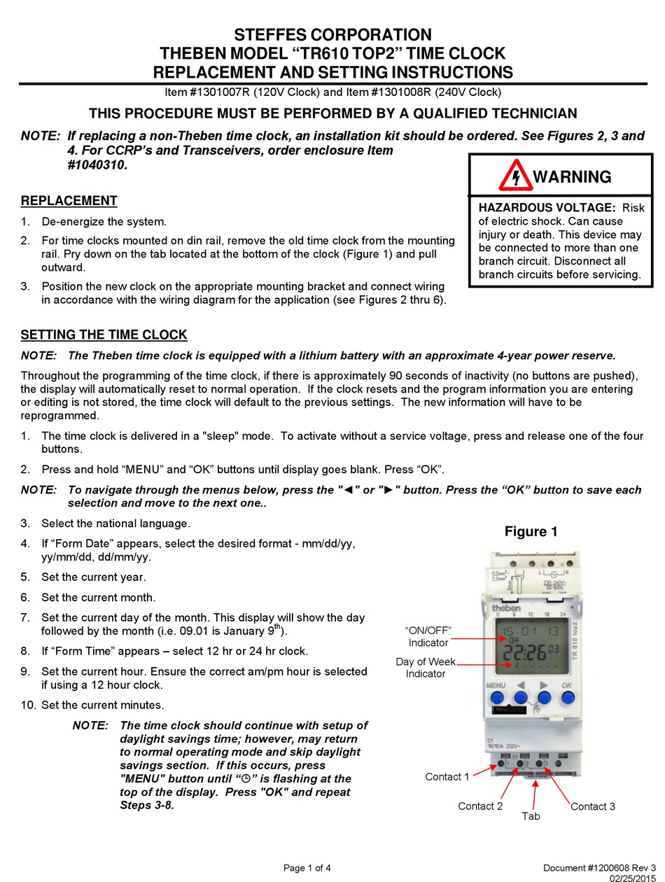 STEFFES THEBEN TR610 TOP2 1301007R SETTING INSTRUCTIONS Pdf Download — free download
