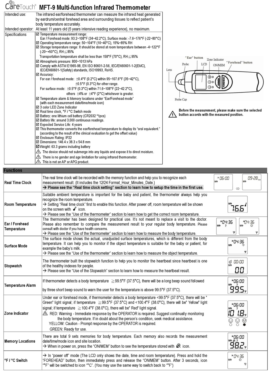 Multi-Function Thermometer (MFT)