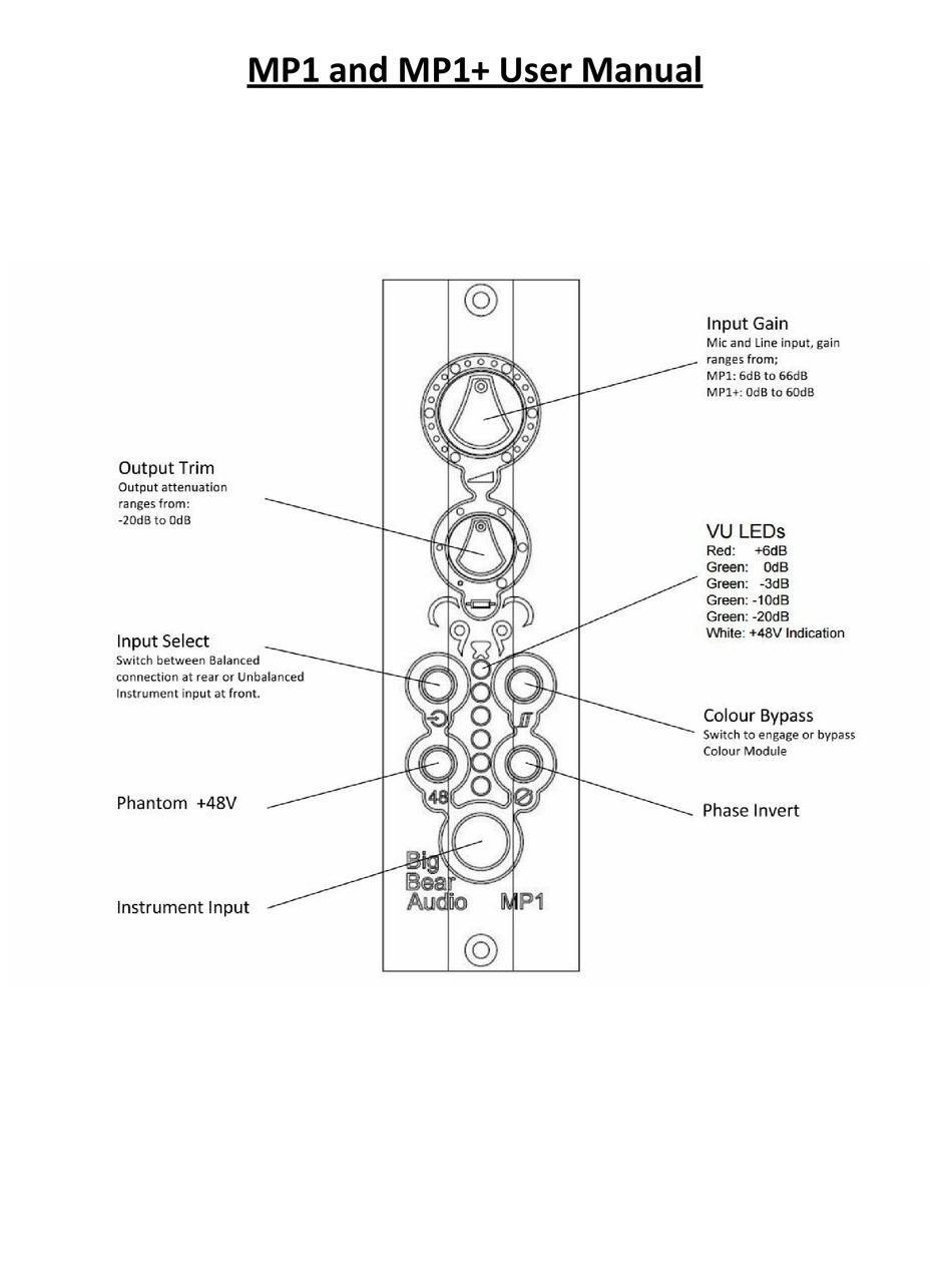 big-bear-audio-mp1-user-manual-pdf-download-manualslib