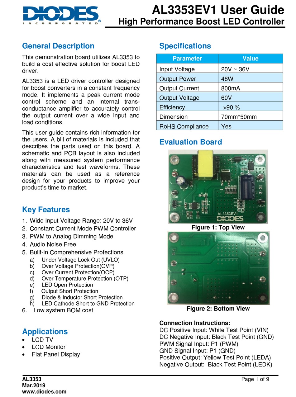 AL3353 Datasheet by Diodes Incorporated