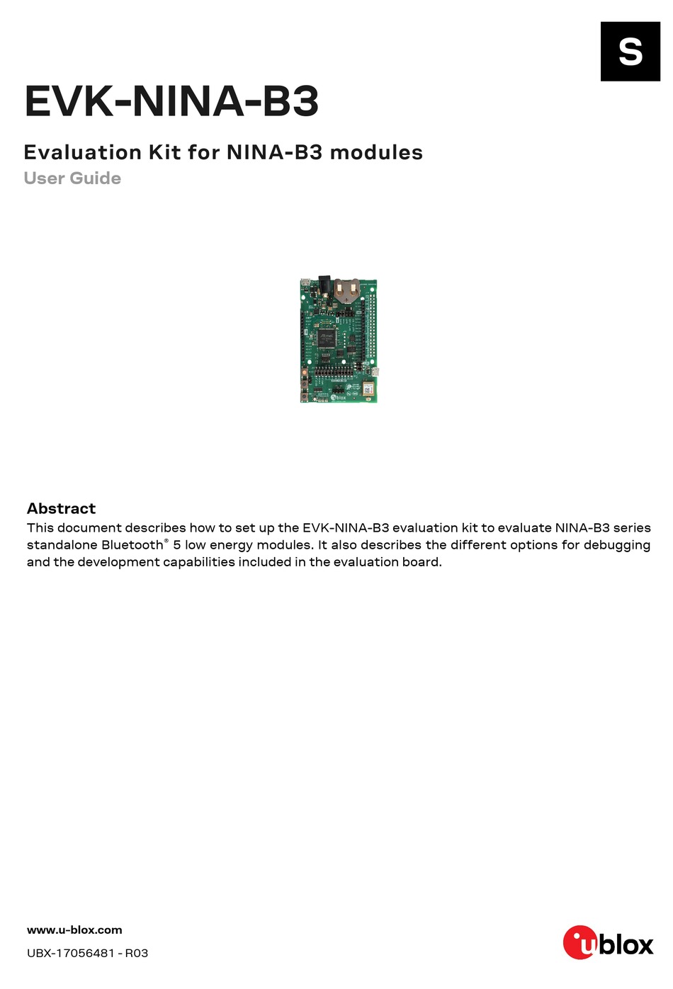 U-BLOX EVK-NINA-B3 SERIES USER MANUAL Pdf Download | ManualsLib