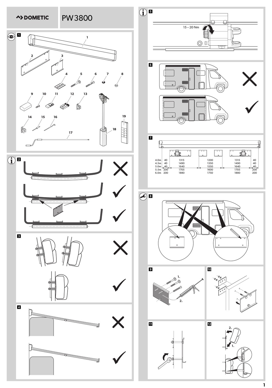 DOMETIC PERFECTWALL PW 3800 INSTALLATION MANUA Pdf Download | ManualsLib