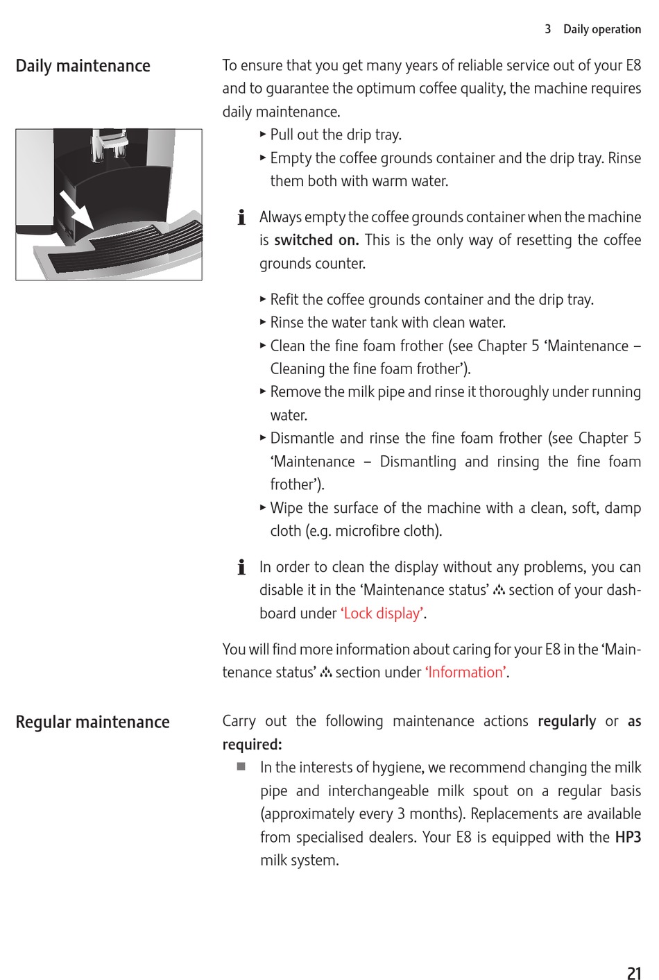 Jura E8 Instructions For Use Manual 