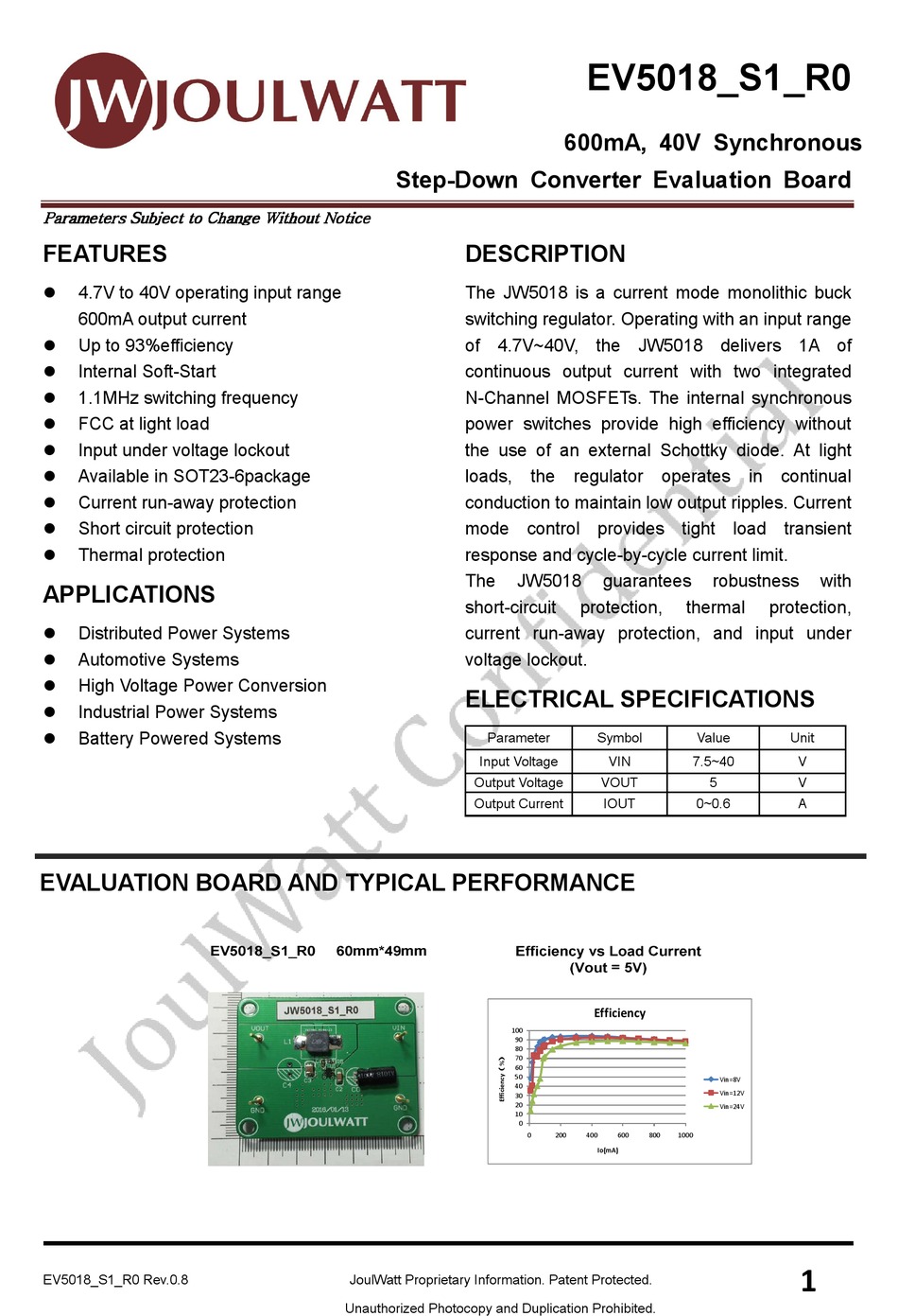 JOULWATT EV5018 S1 R0 MANUAL Pdf Download | ManualsLib