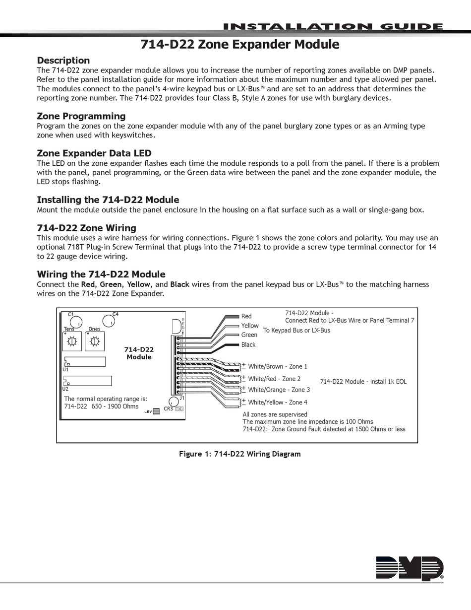 DMP ELECTRONICS 714-D22 INSTALLATION MANUAL Pdf Download | ManualsLib