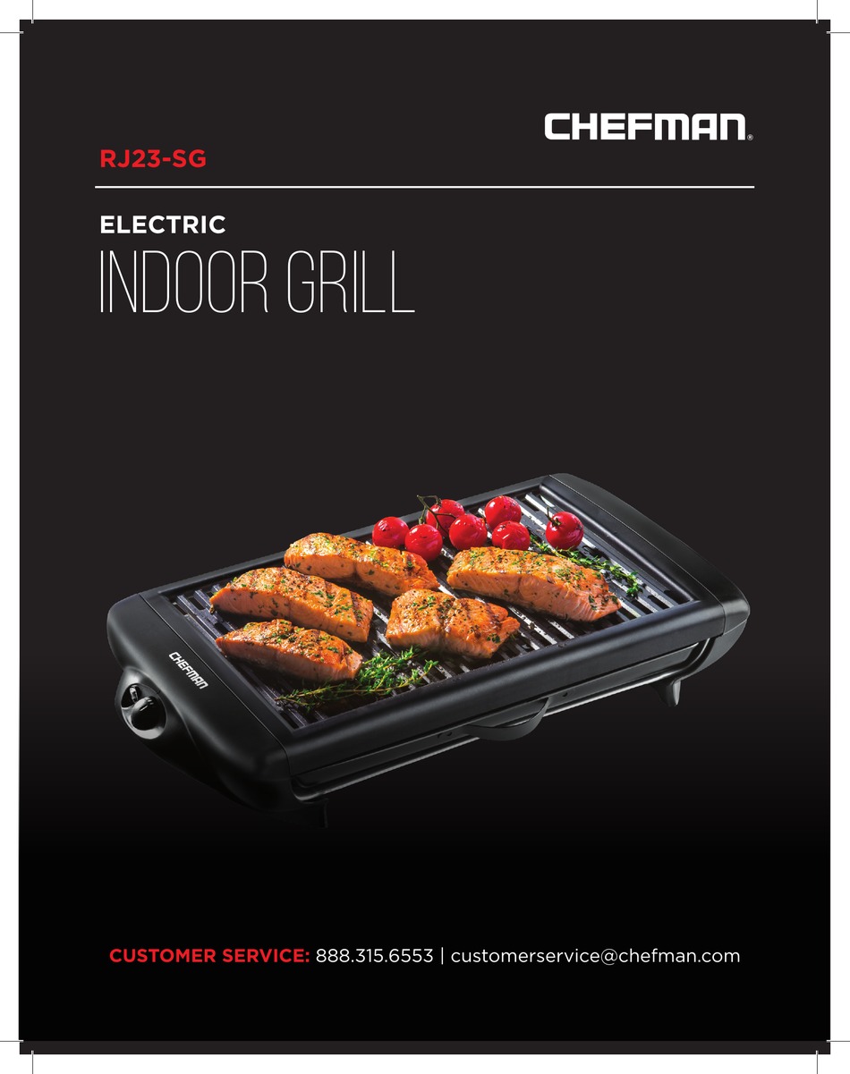 NIB Chefman Electric Indoor Grill Model # RJ23-SG-DS