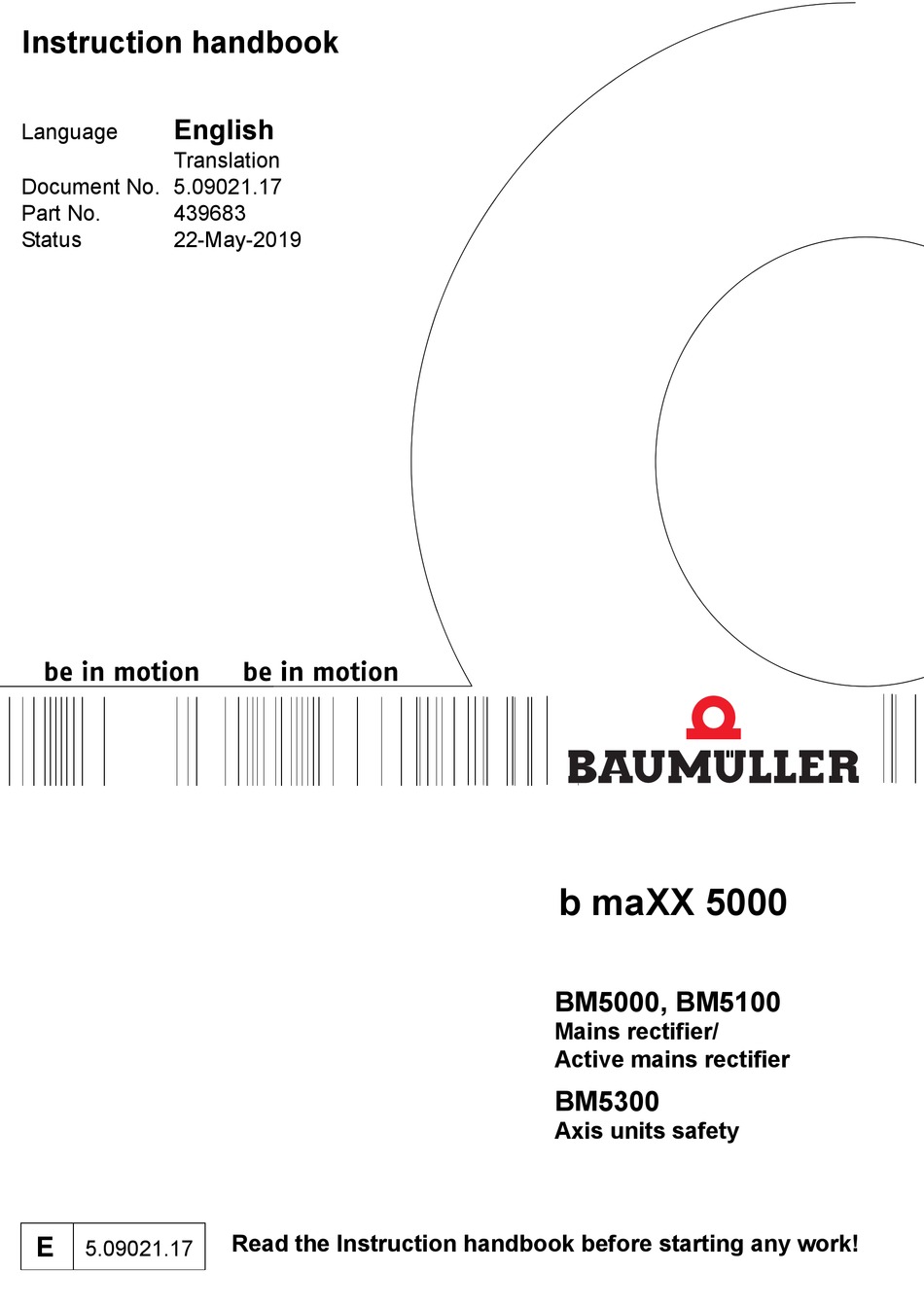 BAUMULLER B MAXX 5000 SERIES INSTRUCTION HANDBOOK MANUAL Pdf Download ...