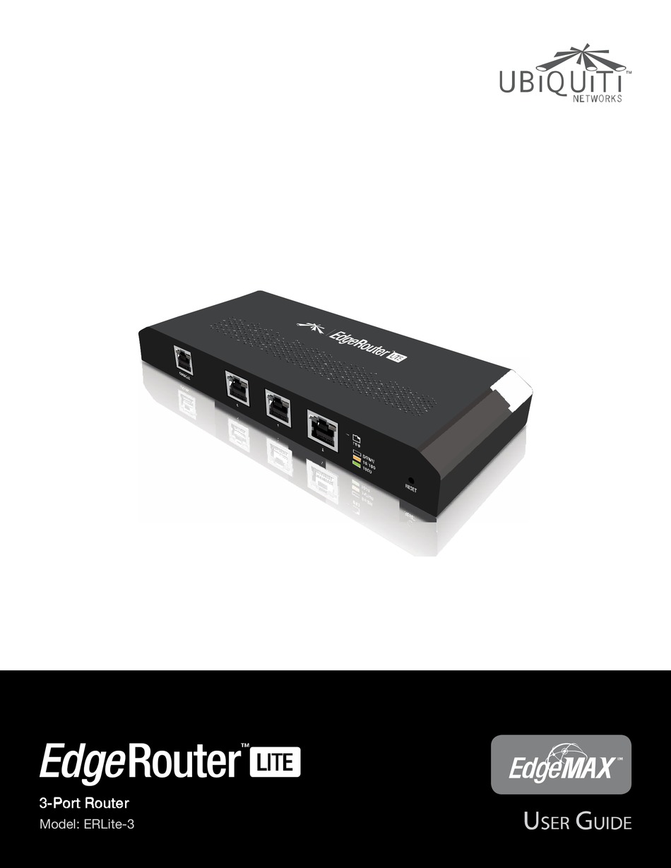 UBIQUITI EDGEROUTER LITE ERLITE-3 USER MANUAL Pdf Download | ManualsLib