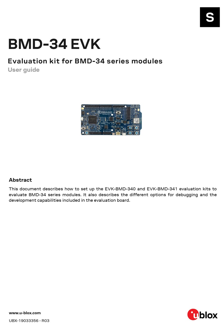 UBLOX BMD-34 EVK SERIES USER MANUAL Pdf Download | ManualsLib