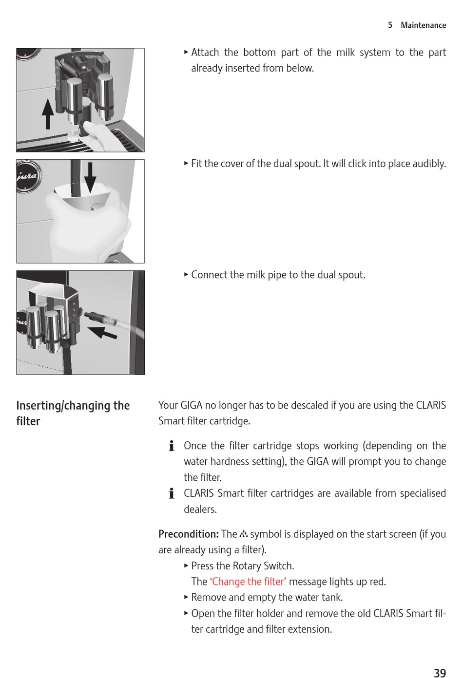 Jura GIGA 6 Instructions For Use Manual 