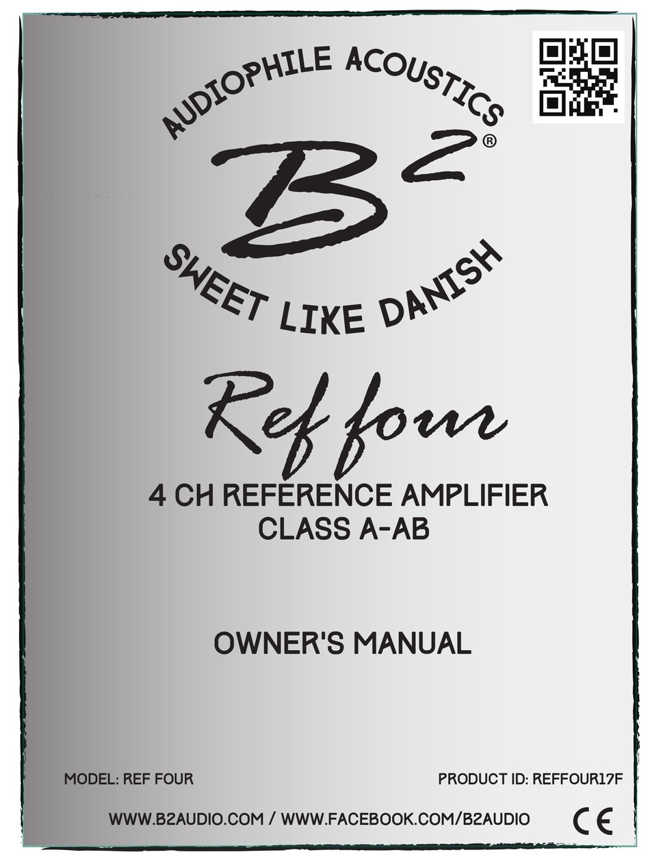 B2 REF FOUR OWNER'S MANUAL Pdf Download | ManualsLib