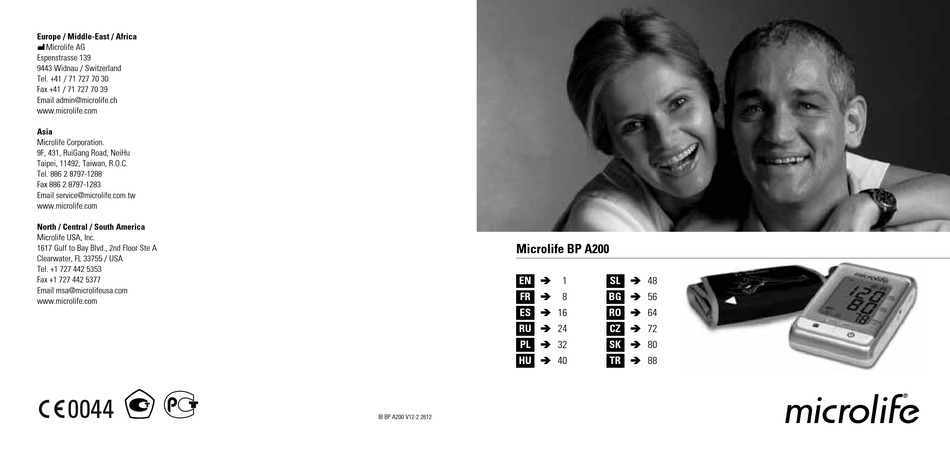 MICROLIFE BP A200 MANUAL Pdf Download | ManualsLib