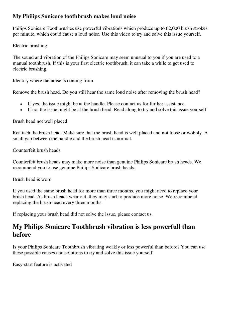 PHILIPS SONICARE SERIES TROUBLESHOOTING MANUAL Pdf Download ManualsLib
