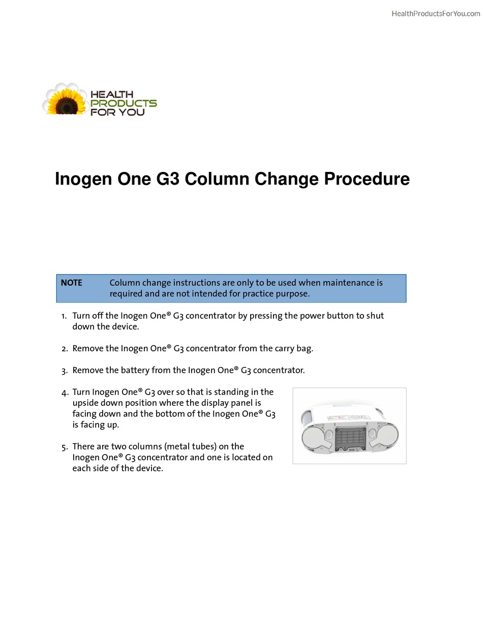 INOGEN ONE G3 MANUAL Pdf Download ManualsLib