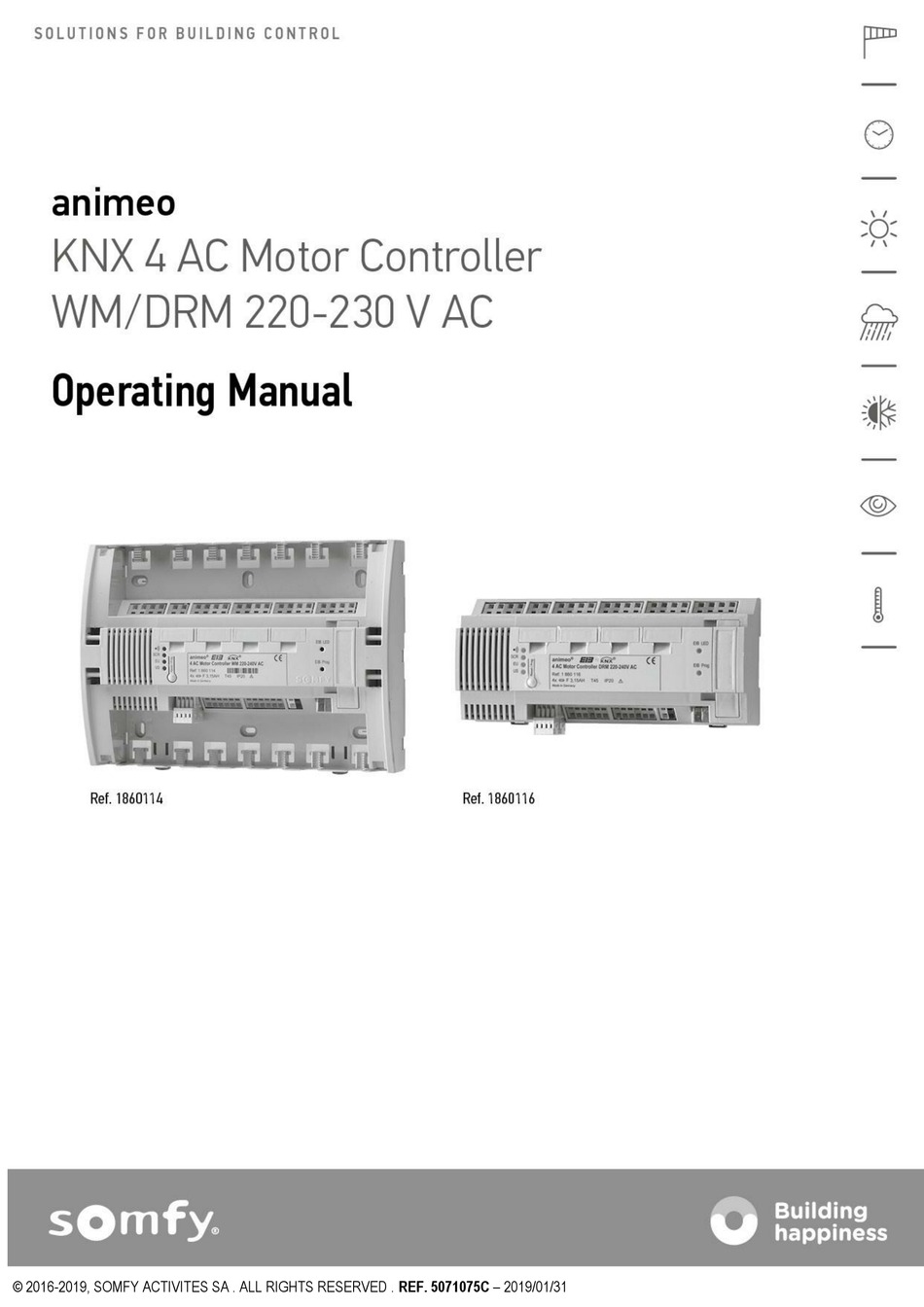 SOMFY ANIMEO 1860114 OPERATING MANUAL Pdf Download | ManualsLib