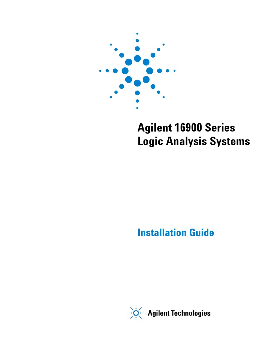 AGILENT TECHNOLOGIES 16900 SERIES INSTALLATION MANUAL Pdf Download ...