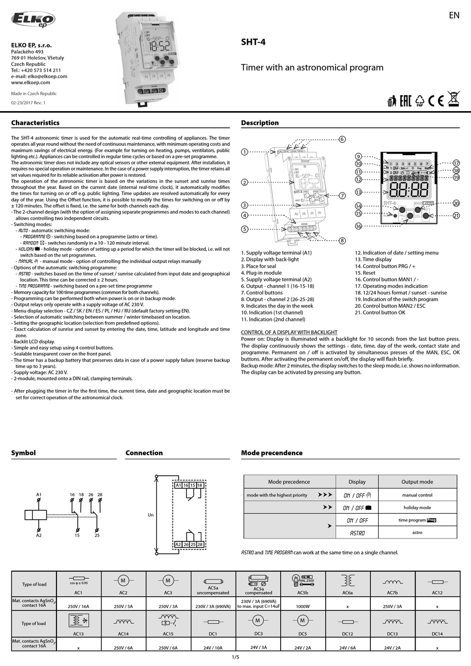 ELKO SHT-4 MANUAL Pdf Download | ManualsLib