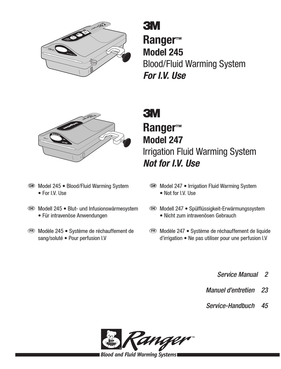 3m Ranger Blood Warmer Service Manual