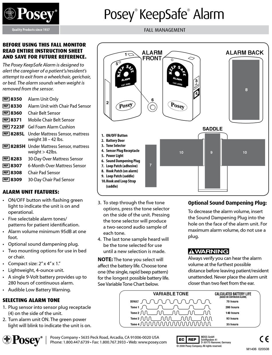 POSEY KEEPSAFE MANUAL Pdf Download ManualsLib