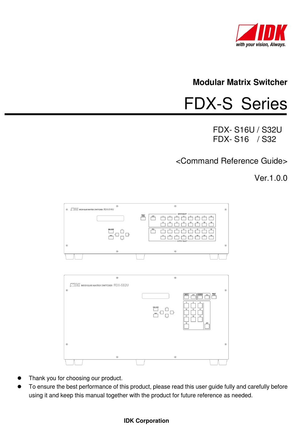 idk-fdx-s-series-command-reference-manual-pdf-download-manualslib