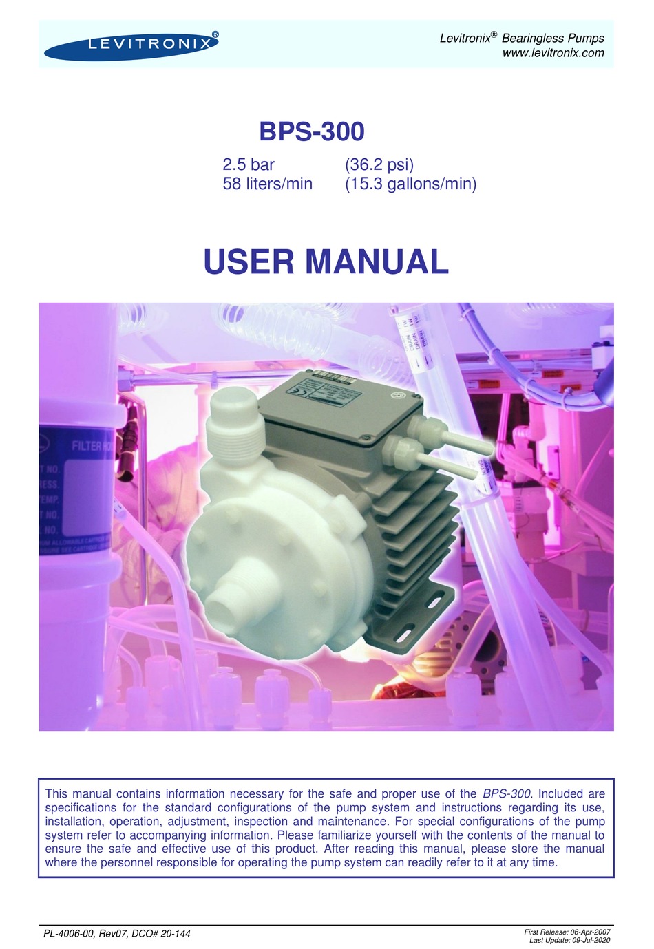 LEVITRONIX BPS-300 USER MANUAL Pdf Download | ManualsLib