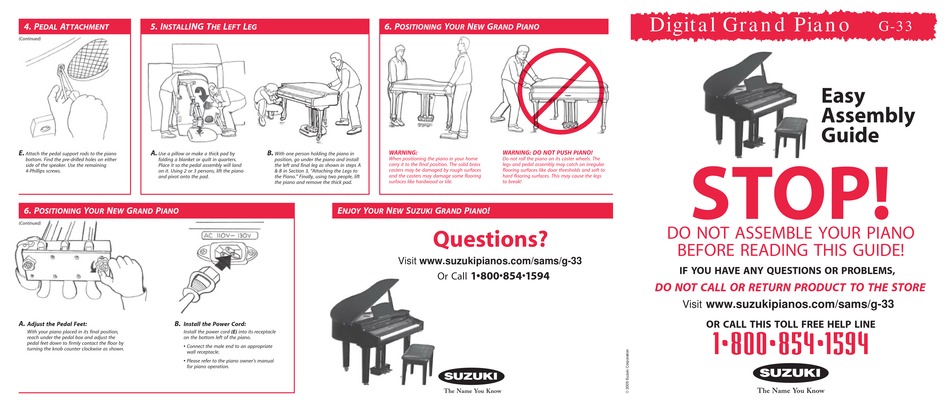 SUZUKI G-33 EASY ASSEMBLY MANUAL Pdf Download | ManualsLib