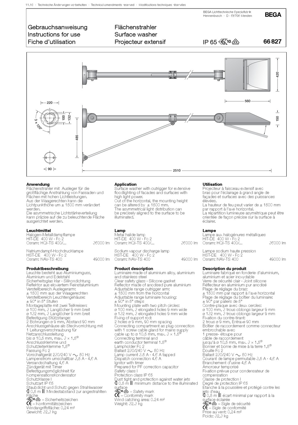 BEGA 66 827 INSTRUCTIONS FOR USE Pdf Download | ManualsLib