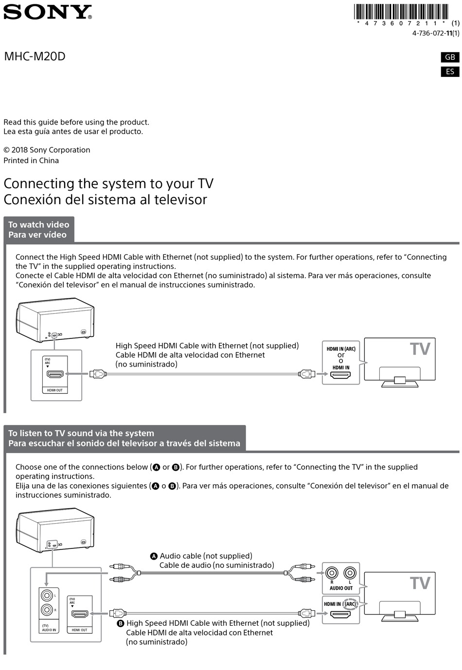 SONY MHC-M20D CONNECTING Pdf Download | ManualsLib