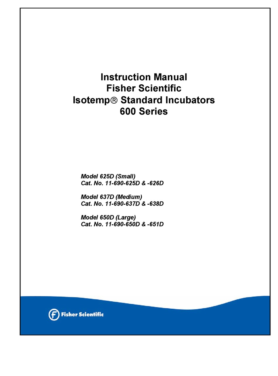 FISHER SCIENTIFIC ISOTEMP 600 SERIES INSTRUCTION MANUAL Pdf Download