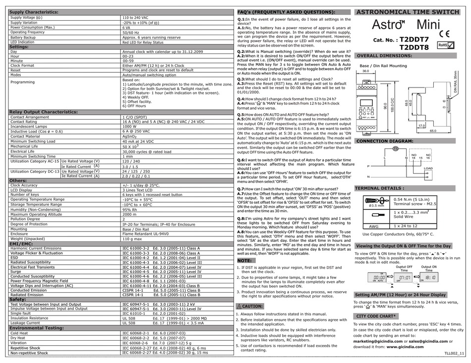 GIC ASTRO MINI QUIC START MANUAL Pdf Download ManualsLib   1 Astro Mini 