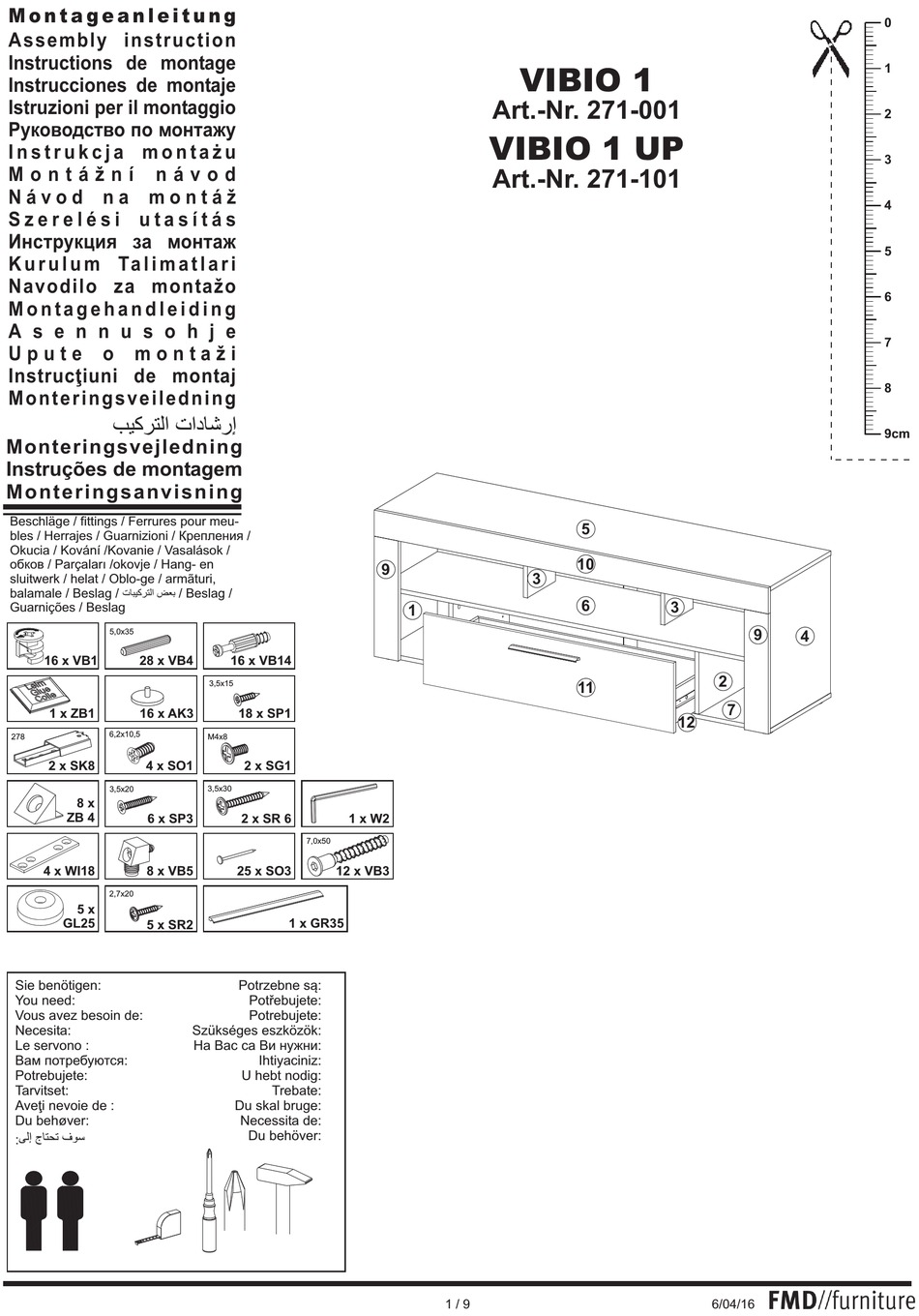 FMD FURNITURE VIBIO 1 271001 ASSEMBLY INSTRUCTION MANUAL Pdf Download