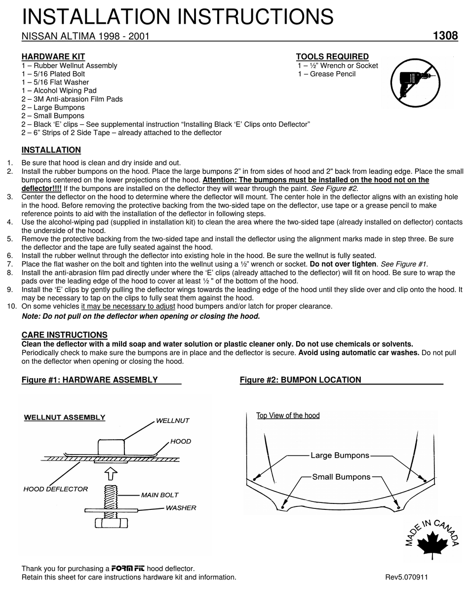 form-fit-1308-installation-instructions-pdf-download-manualslib