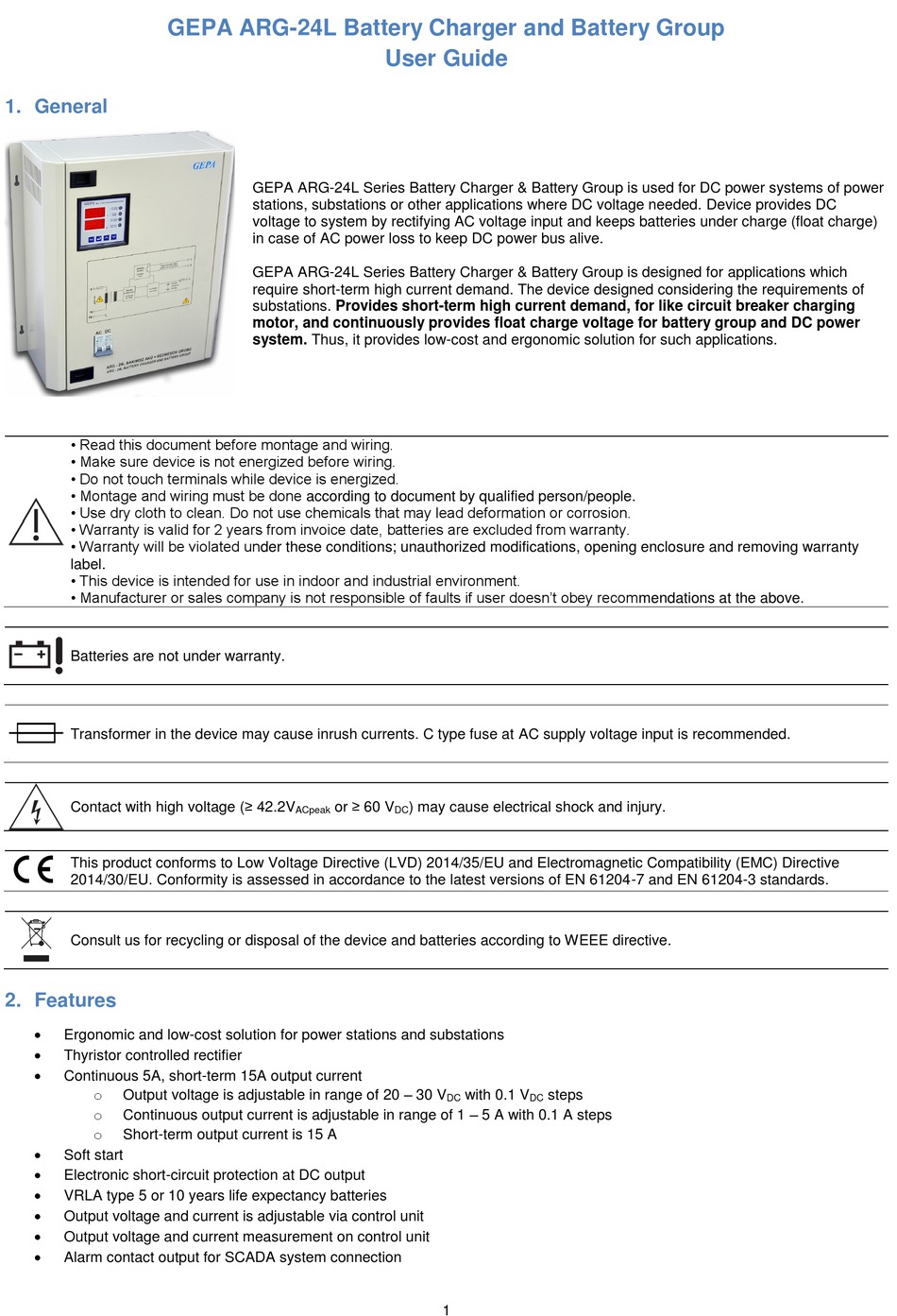 GEPA ARG-24L SERIES USER MANUAL Pdf Download | ManualsLib