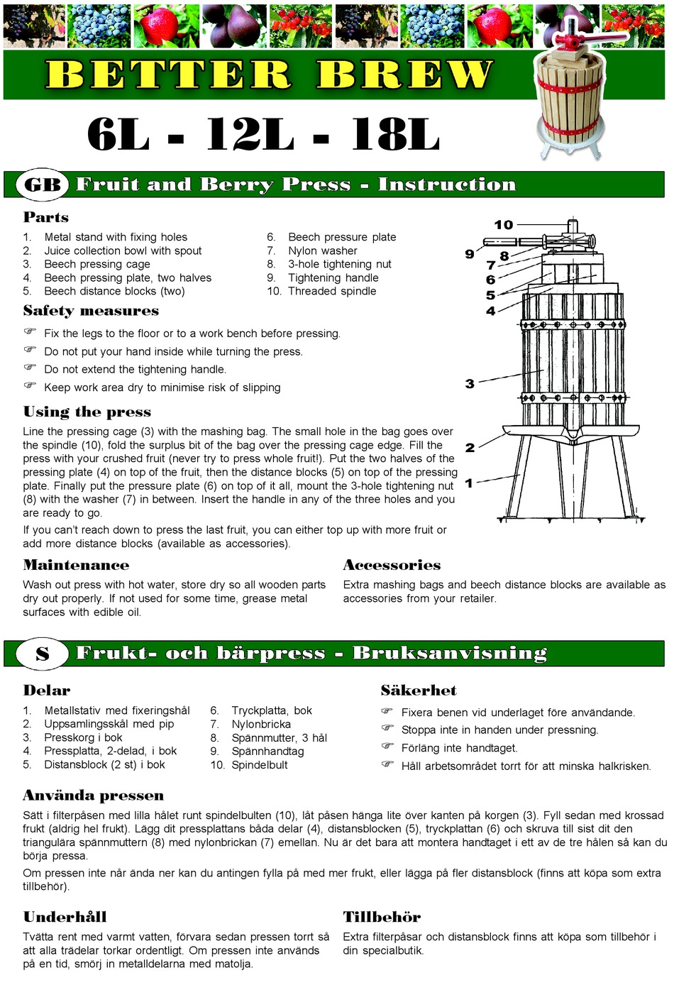 HAMBLETON BARD BETTER BREW 6L INSTRUCTION Pdf Download ManualsLib