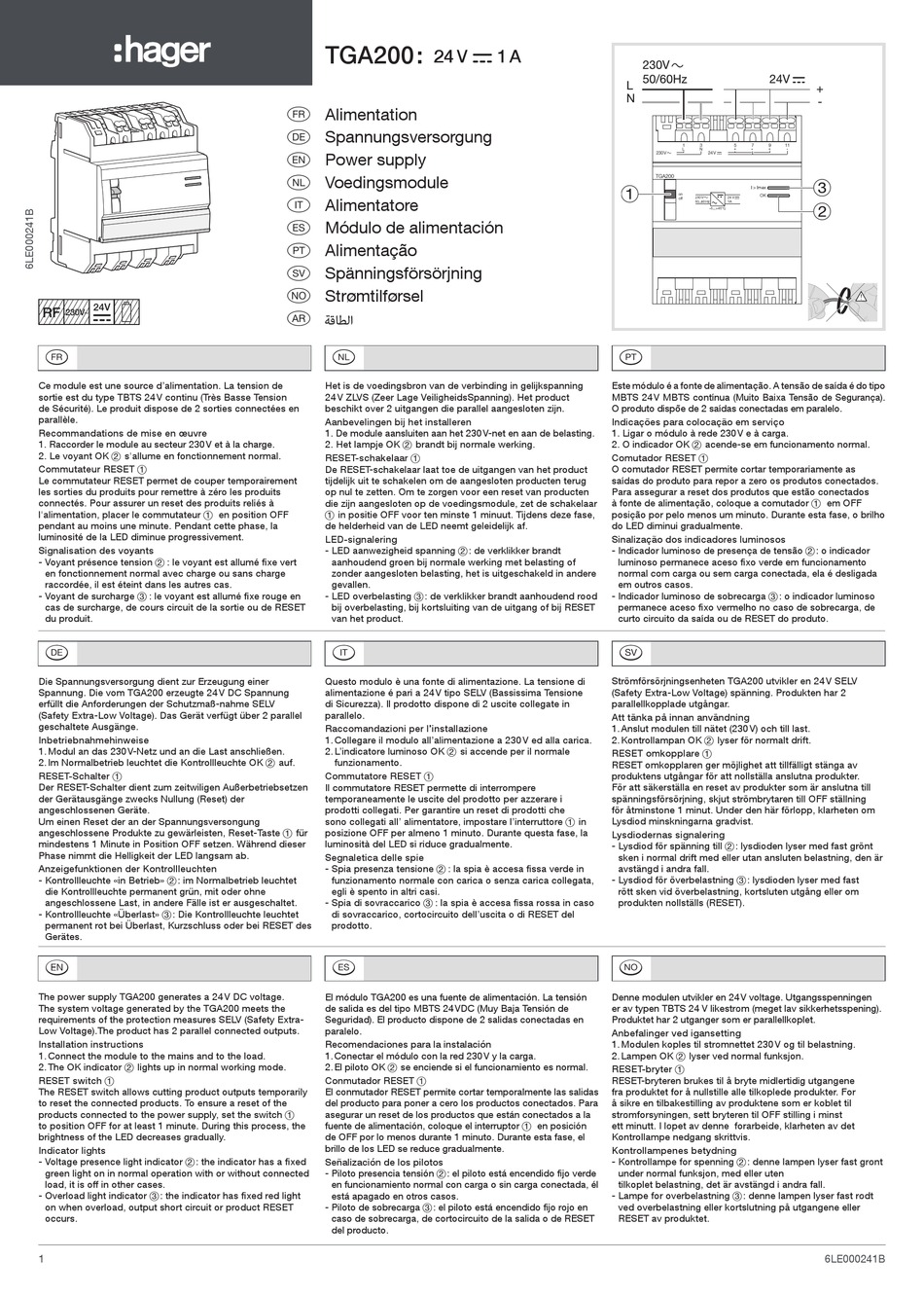 hager-tga200-quick-start-manual-pdf-download-manualslib