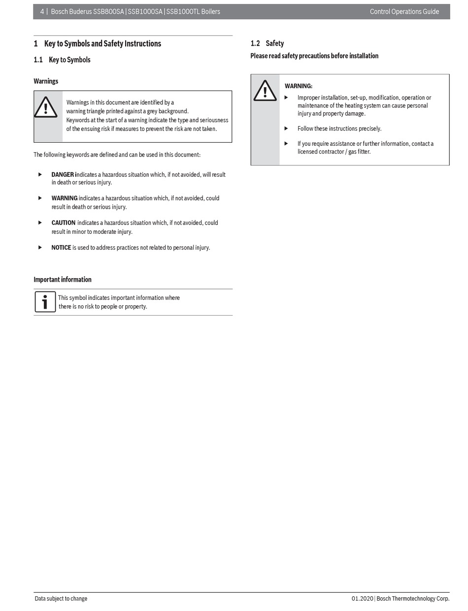 Key To Symbols And Safety Instructions Key To Symbols Safety