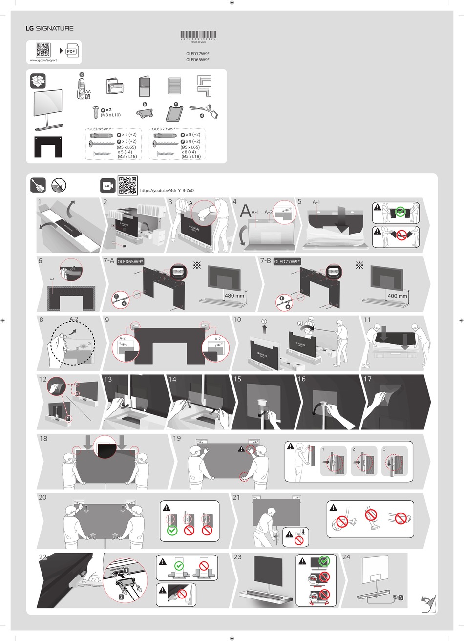 LG SIGNATURE OLED77W9 SERIES QUICK START MANUAL Pdf Download | ManualsLib