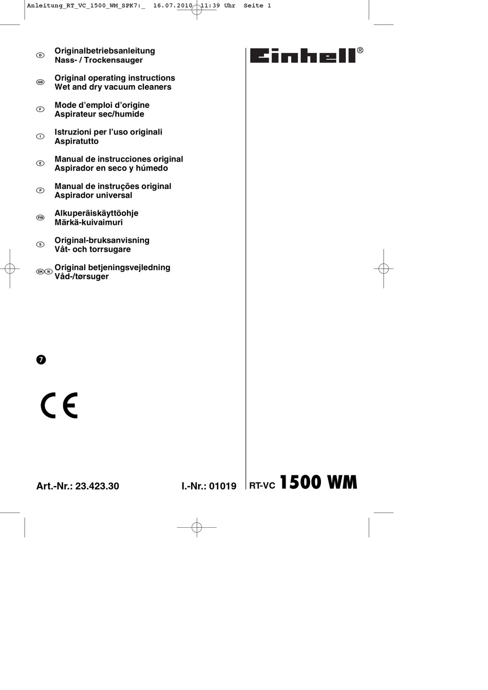 Kallefornia K184 Sacchetti Per Aspirapolvere - 10 Pezzi Per OBI NTS 20/1300