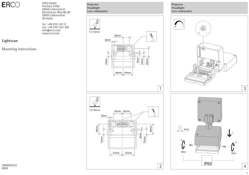 ERCO LIGHTSCAN MOUNTING INSTRUCTIONS Pdf Download | ManualsLib