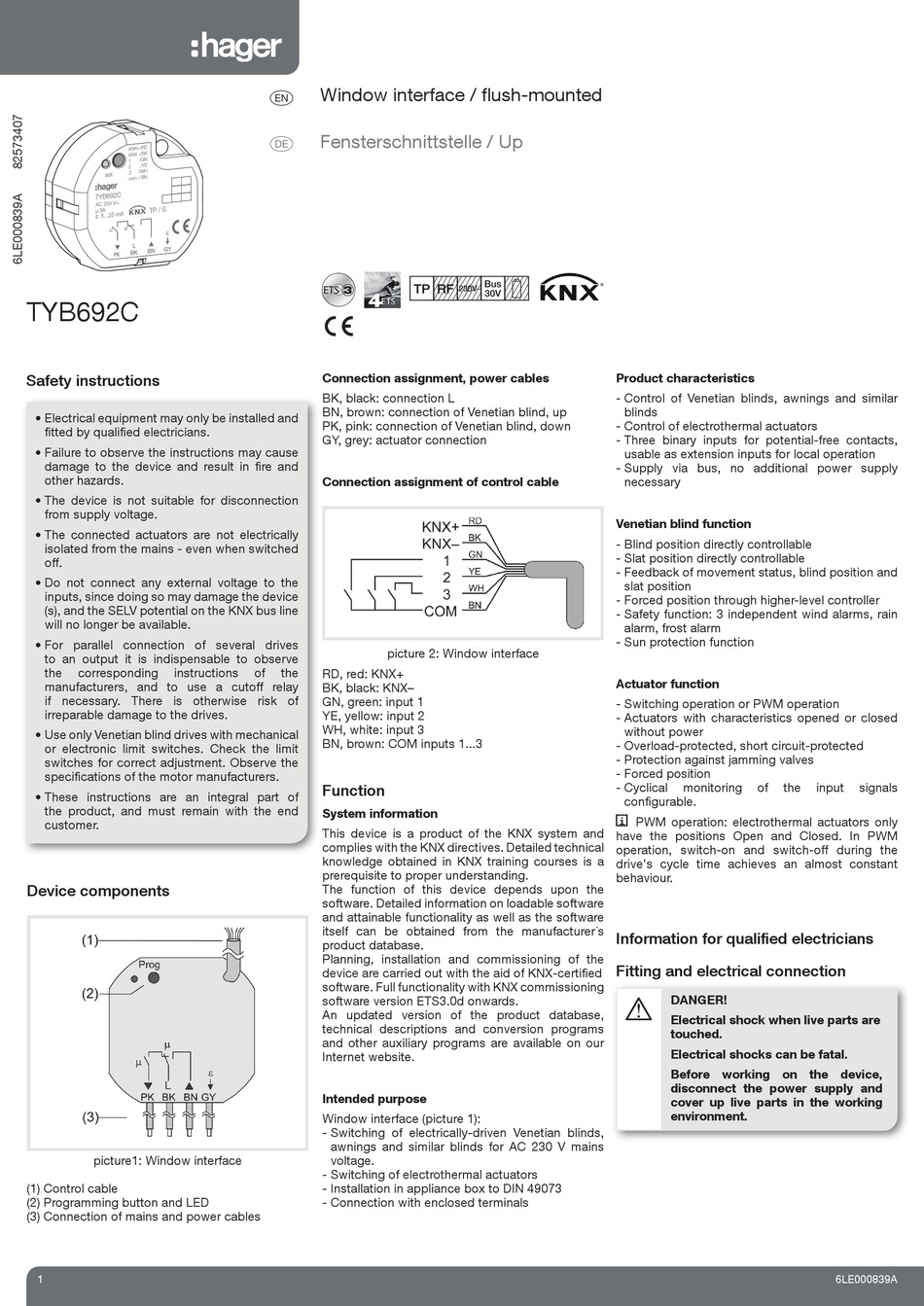 HAGER TYB692C QUICK START MANUAL Pdf Download | ManualsLib