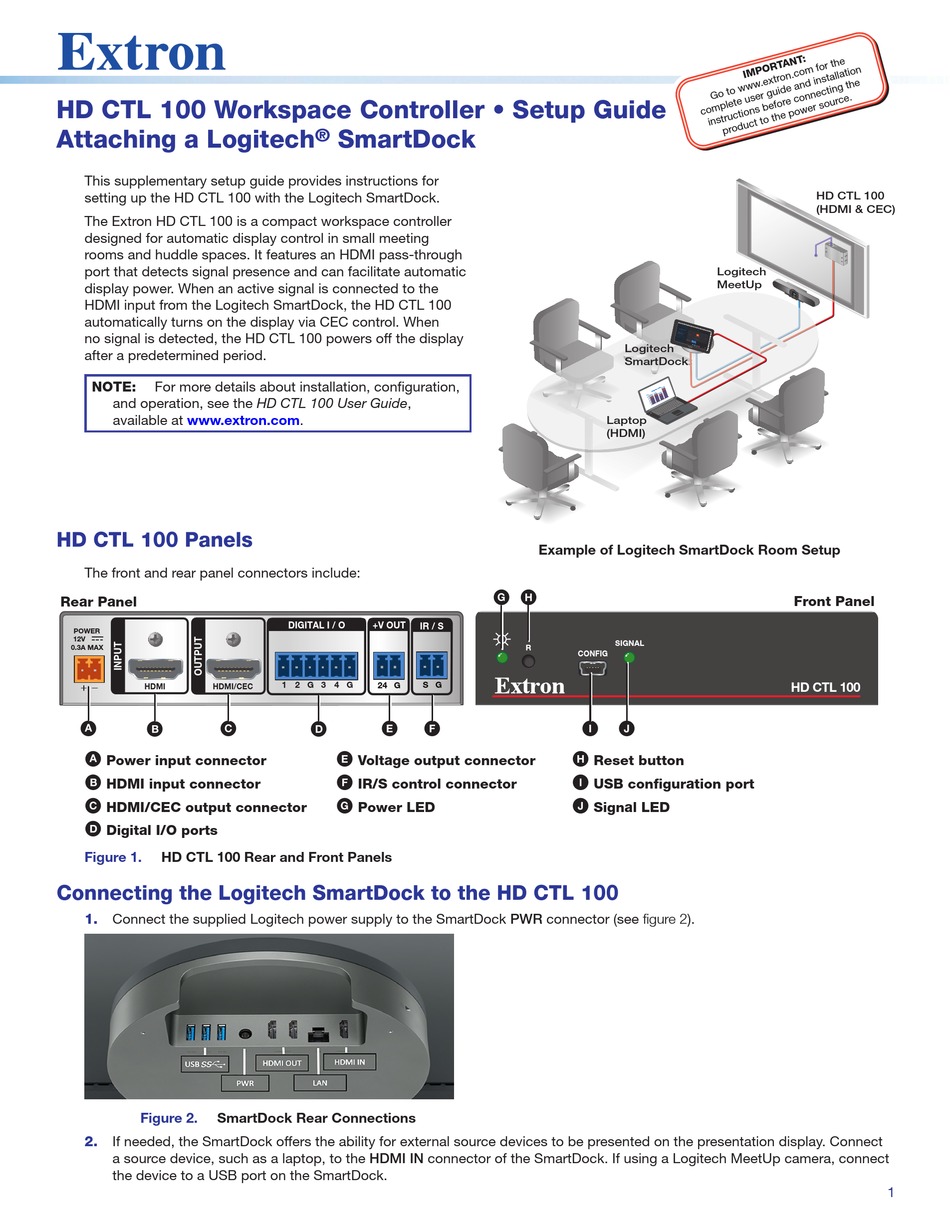 EXTRON ELECTRONICS HD CTL 100 SETUP MANUAL Pdf Download ManualsLib